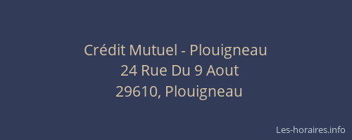 Cr&eacute;dit Mutuel - Plouigneau