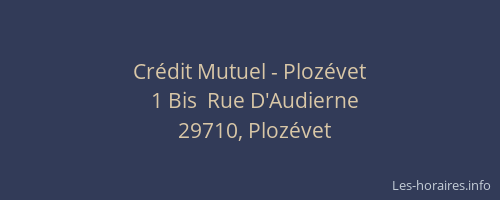 Cr&eacute;dit Mutuel - Ploz&eacute;vet