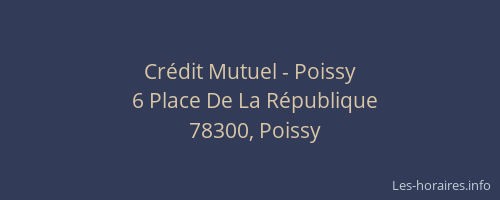 Crédit Mutuel - Poissy