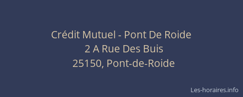 Crédit Mutuel - Pont De Roide