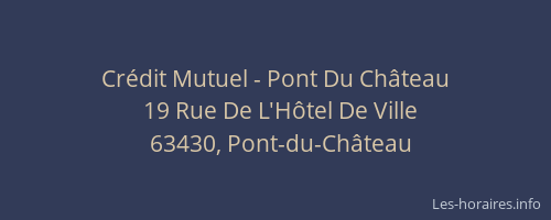 Crédit Mutuel - Pont Du Château