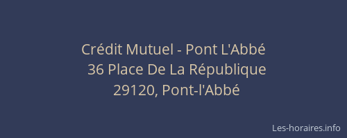 Crédit Mutuel - Pont L'Abbé