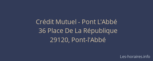 Cr&eacute;dit Mutuel - Pont L'Abb&eacute;