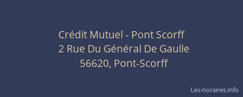 Cr&eacute;dit Mutuel - Pont Scorff