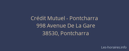Cr&eacute;dit Mutuel - Pontcharra