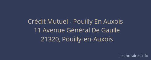 Cr&eacute;dit Mutuel - Pouilly En Auxois