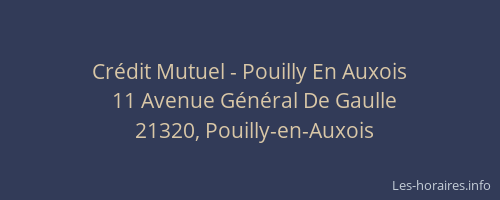 Crédit Mutuel - Pouilly En Auxois