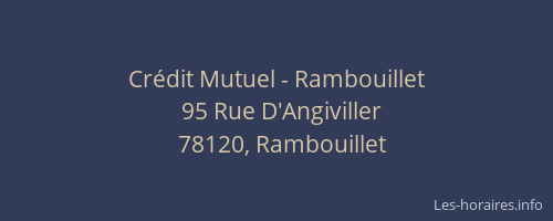 Cr&eacute;dit Mutuel - Rambouillet