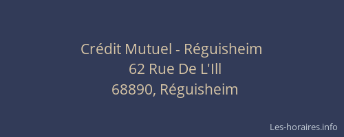 Cr&eacute;dit Mutuel - R&eacute;guisheim