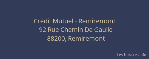 Cr&eacute;dit Mutuel - Remiremont