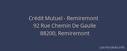 Crédit Mutuel - Remiremont
