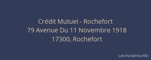 Cr&eacute;dit Mutuel - Rochefort