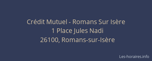 Crédit Mutuel - Romans Sur Isère