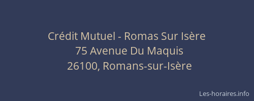 Crédit Mutuel - Romas Sur Isère