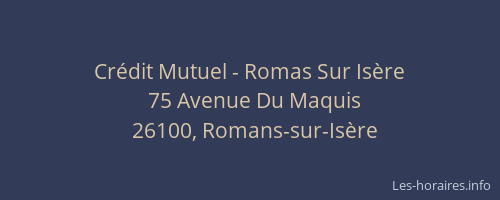 Cr&eacute;dit Mutuel - Romas Sur Is&egrave;re