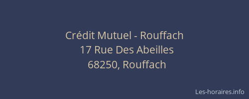 Cr&eacute;dit Mutuel - Rouffach