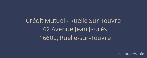 Cr&eacute;dit Mutuel - Ruelle Sur Touvre