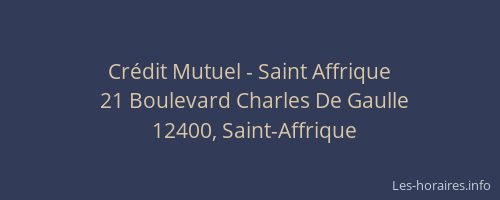 Crédit Mutuel - Saint Affrique