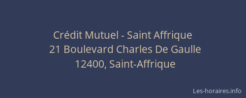 Cr&eacute;dit Mutuel - Saint Affrique