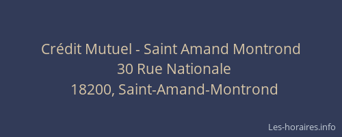 Crédit Mutuel - Saint Amand Montrond