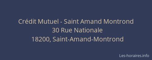 Cr&eacute;dit Mutuel - Saint Amand Montrond