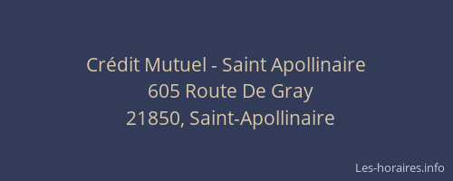 Crédit Mutuel - Saint Apollinaire