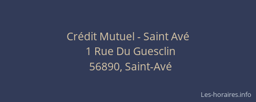 Crédit Mutuel - Saint Avé