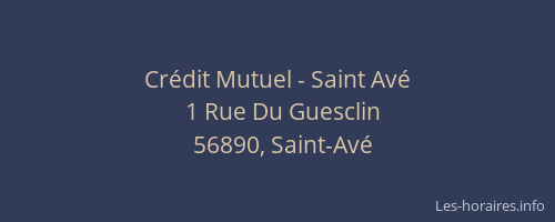 Cr&eacute;dit Mutuel - Saint Av&eacute;