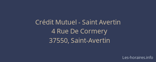 Crédit Mutuel - Saint Avertin