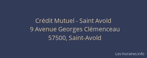 Cr&eacute;dit Mutuel - Saint Avold
