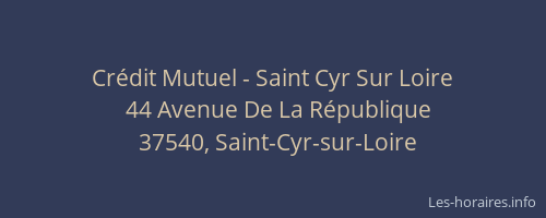 Crédit Mutuel - Saint Cyr Sur Loire
