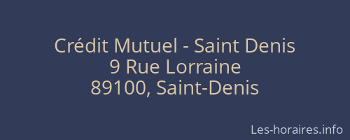 Cr&eacute;dit Mutuel - Saint Denis