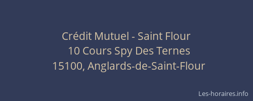 Cr&eacute;dit Mutuel - Saint Flour