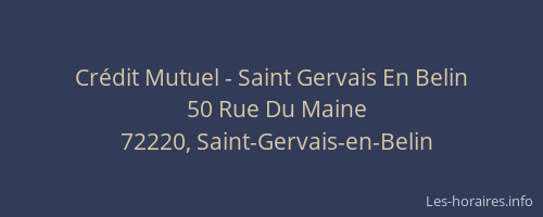 Crédit Mutuel - Saint Gervais En Belin