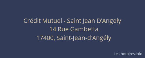 Crédit Mutuel - Saint Jean D'Angely