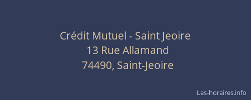 Crédit Mutuel - Saint Jeoire