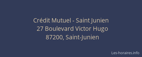 Crédit Mutuel - Saint Junien