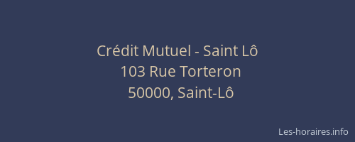 Crédit Mutuel - Saint Lô