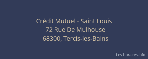 Cr&eacute;dit Mutuel - Saint Louis