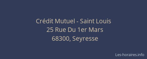 Cr&eacute;dit Mutuel - Saint Louis