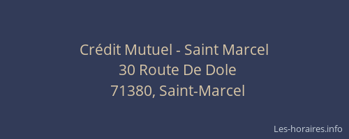 Crédit Mutuel - Saint Marcel