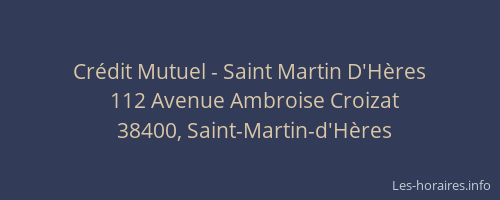 Crédit Mutuel - Saint Martin D'Hères