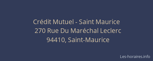 Crédit Mutuel - Saint Maurice
