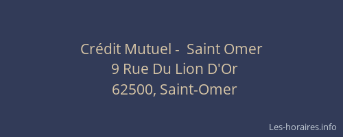 Crédit Mutuel -  Saint Omer