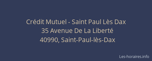Crédit Mutuel - Saint Paul Lès Dax