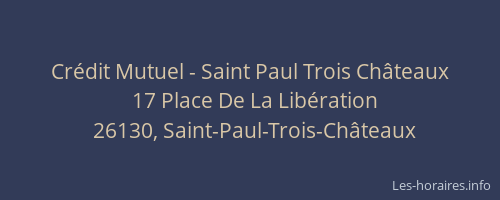 Crédit Mutuel - Saint Paul Trois Châteaux