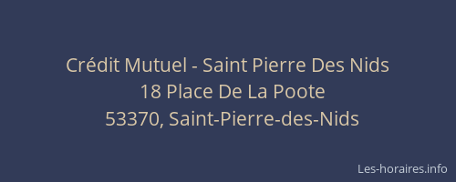 Crédit Mutuel - Saint Pierre Des Nids