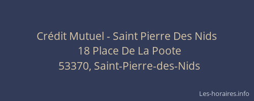 Cr&eacute;dit Mutuel - Saint Pierre Des Nids