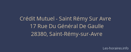 Crédit Mutuel - Saint Rémy Sur Avre