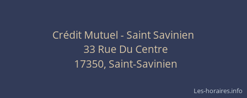 Crédit Mutuel - Saint Savinien